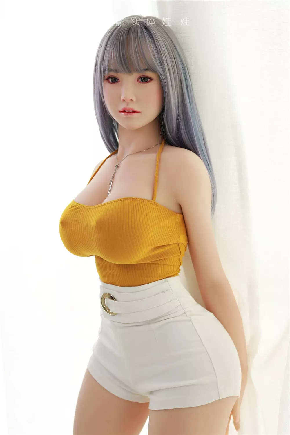 JY 157cm Silicone Head with TPE Body implanted hair YunShu