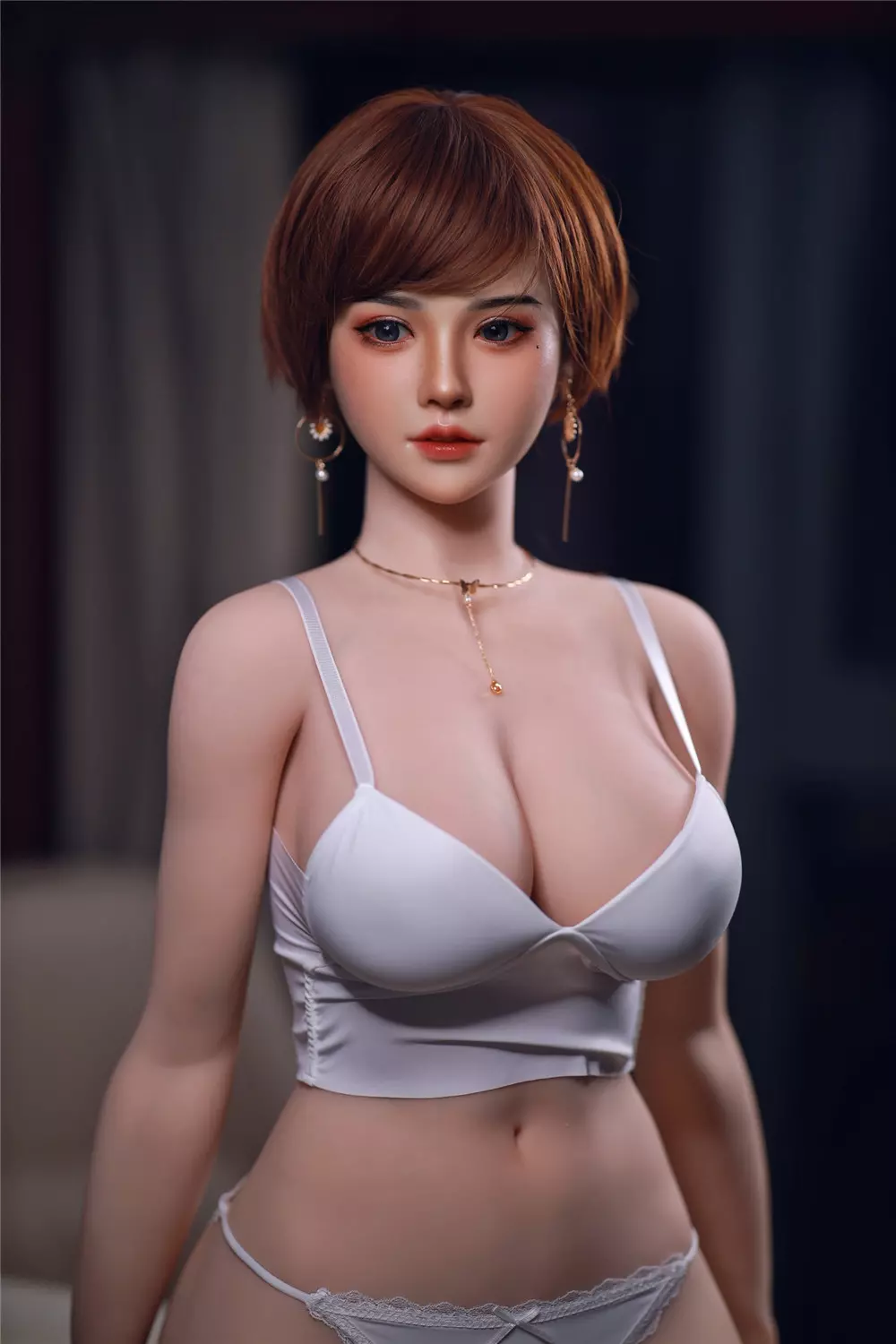 JY 163cm Silicone Head with TPE Body implanted hair Xue