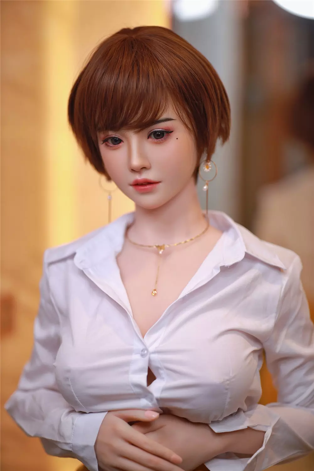 JY 163cm Silicone Head with TPE Body implanted hair Xue