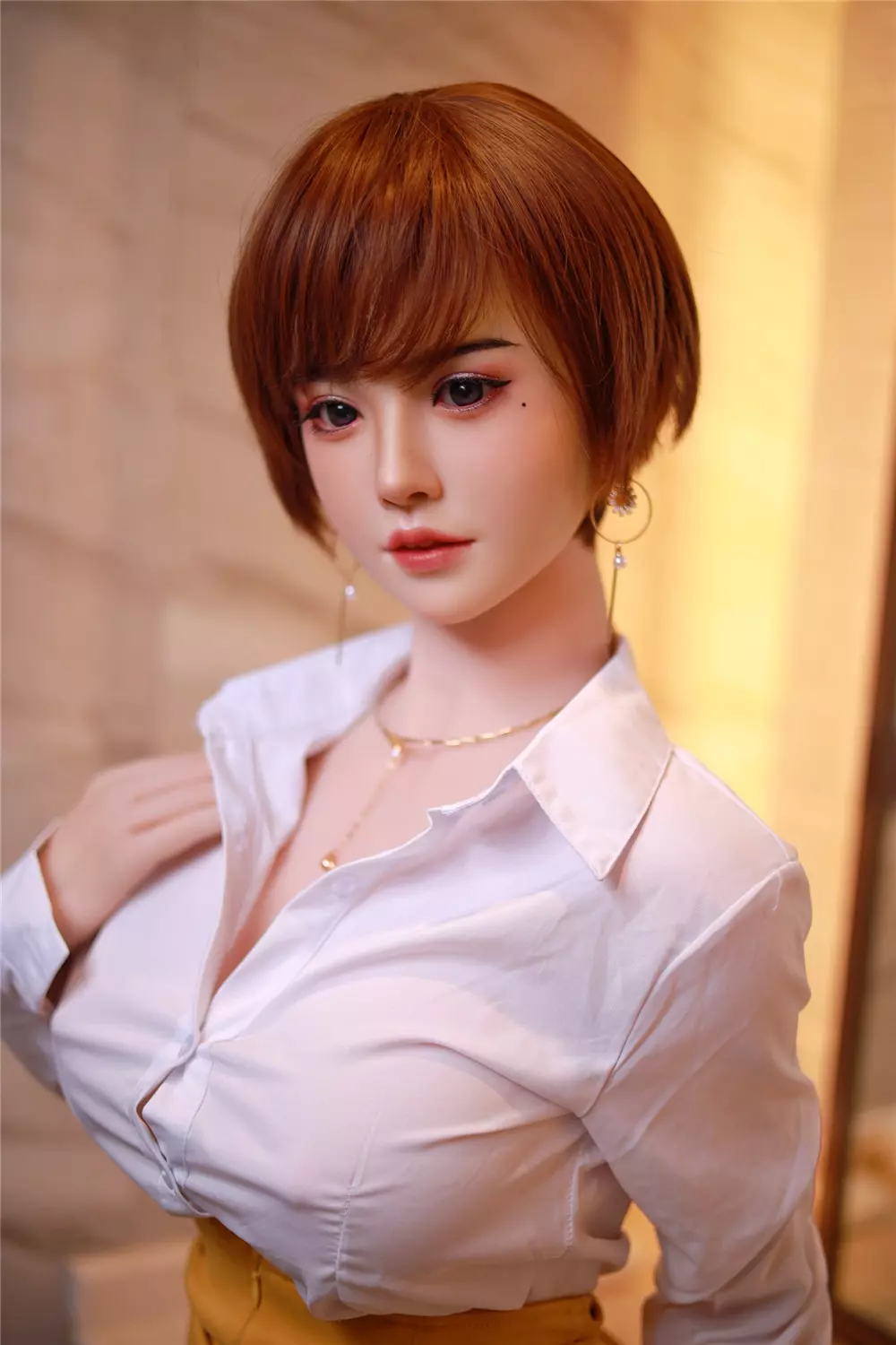 JY 163cm Silicone Head with TPE Body implanted hair Xue