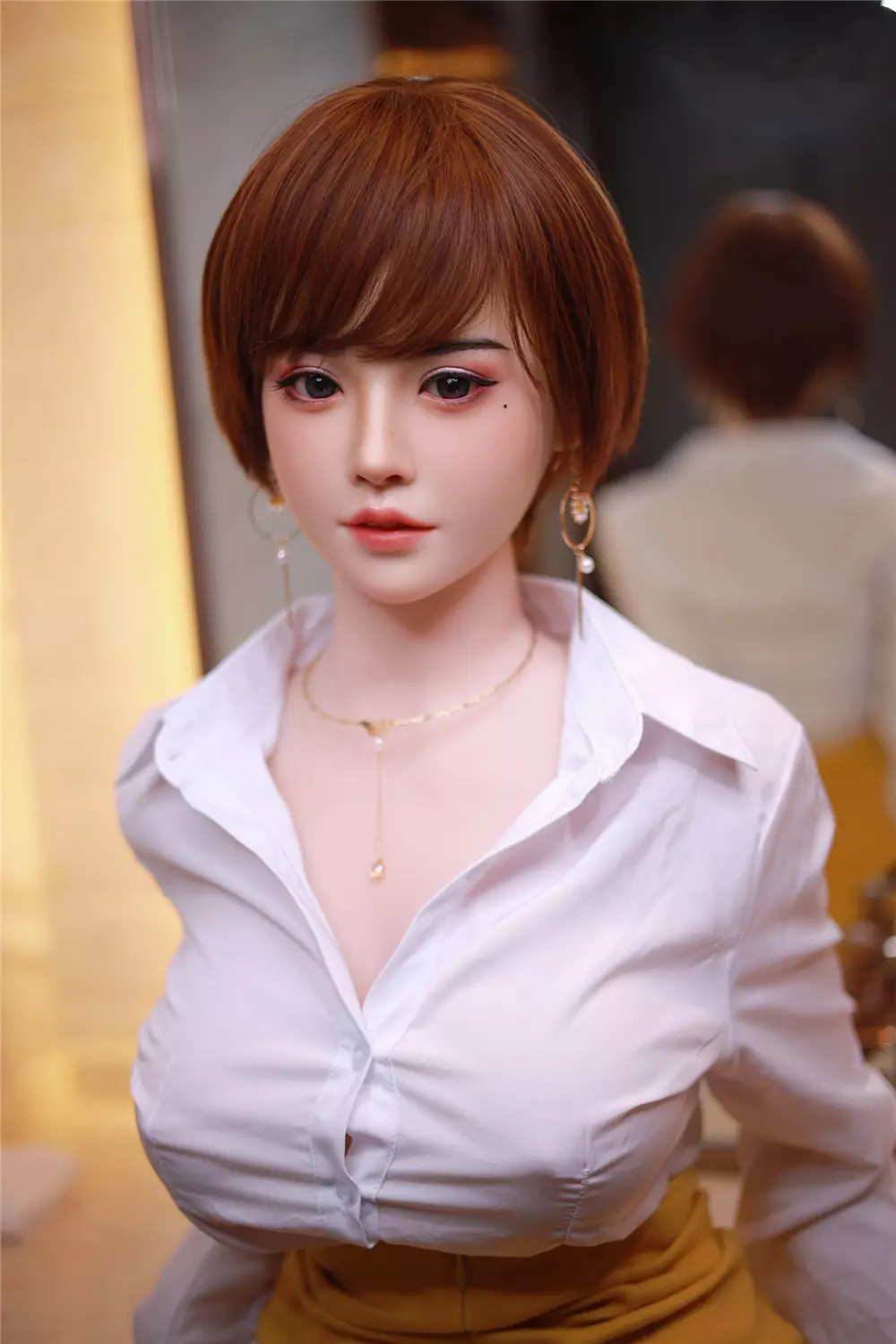 JY 163cm Silicone Head with TPE Body implanted hair Xue