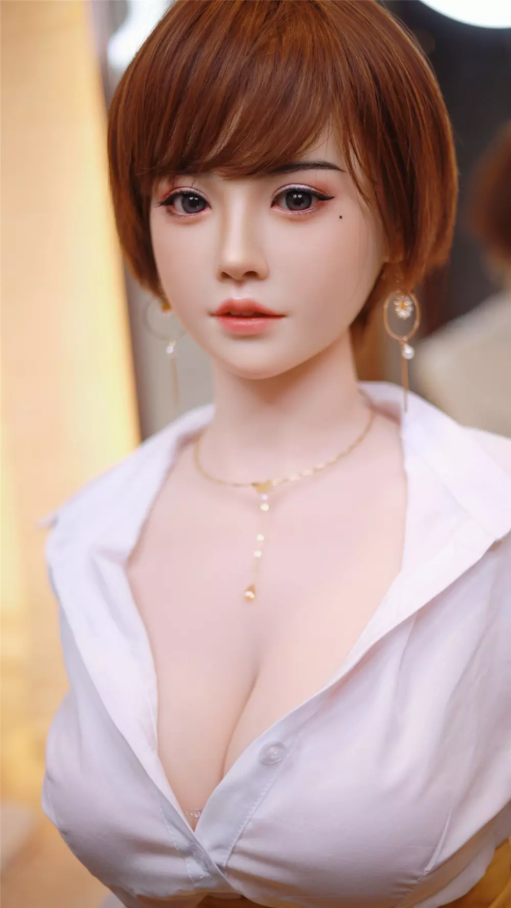 JY 163cm Silicone Head with TPE Body implanted hair Xue