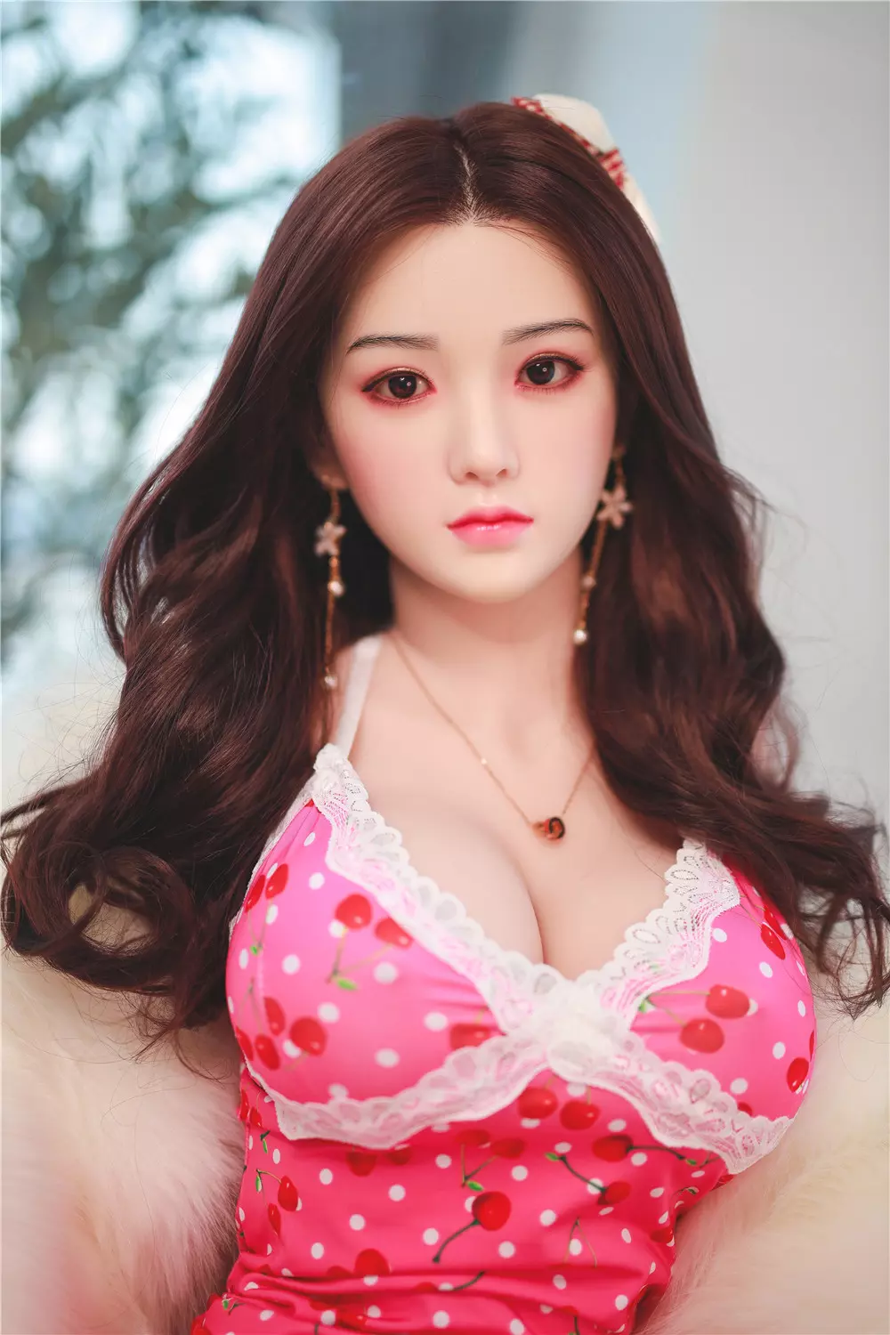 JY 161cm Silicone Head with TPE Body implanted hair Amber