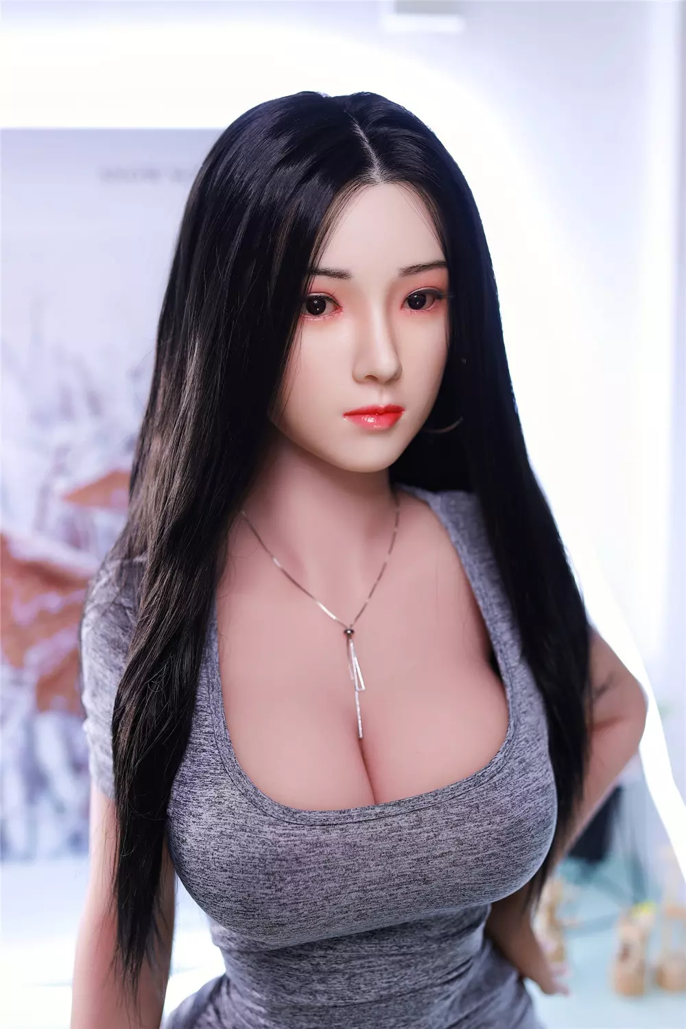 JY 161cm Silicone Head with TPE Body implanted hair Huizi