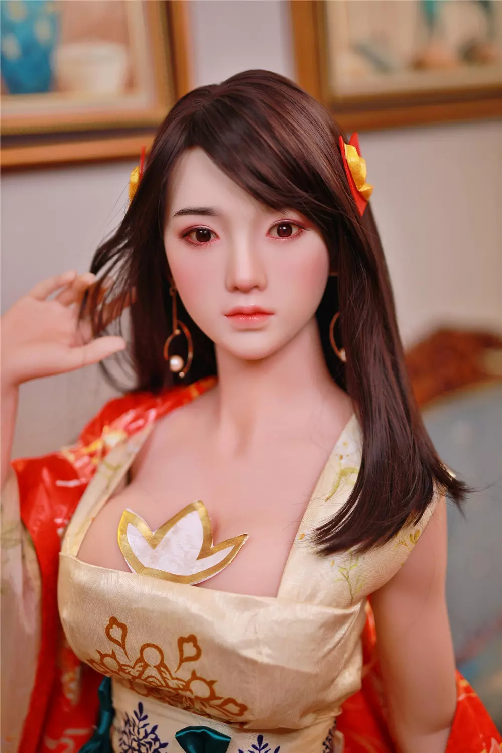 JY 161cm Silicone Head with TPE Body implanted hair Huizi