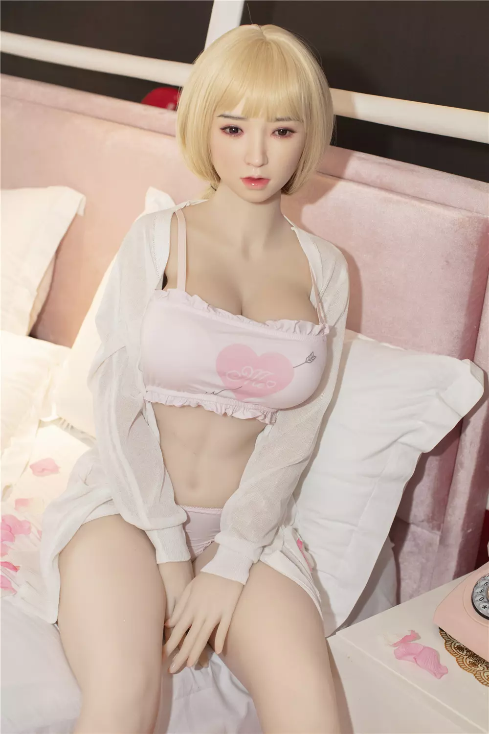 JY 161cm Silicone Head with TPE Body implanted hair Meimei