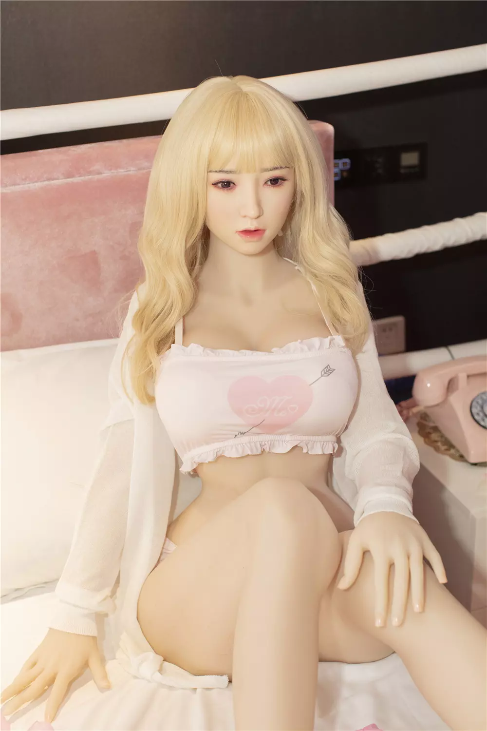 JY 161cm Silicone Head with TPE Body implanted hair Meimei