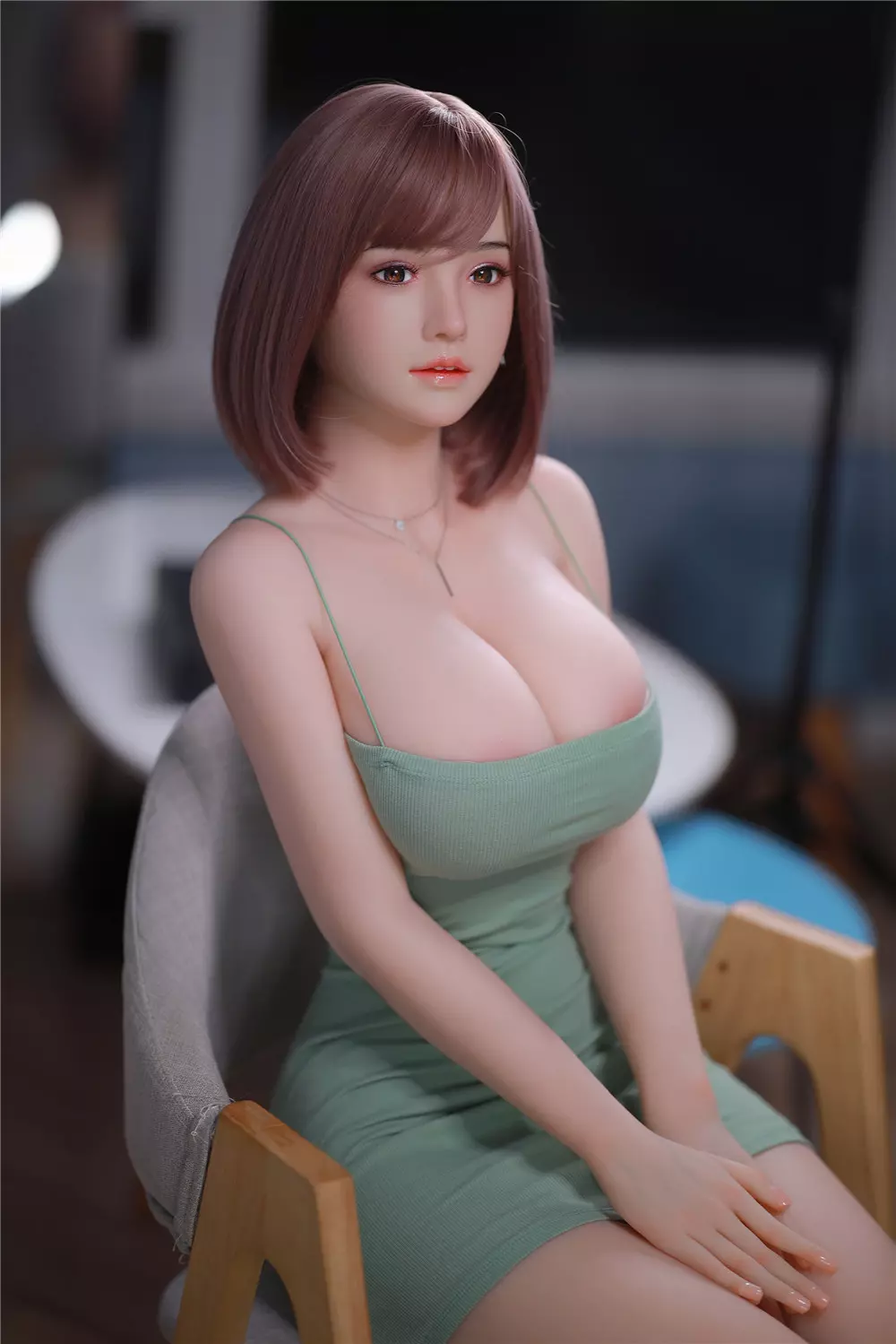 JY 161cm Silicone Head with TPE Body implanted hair Xu