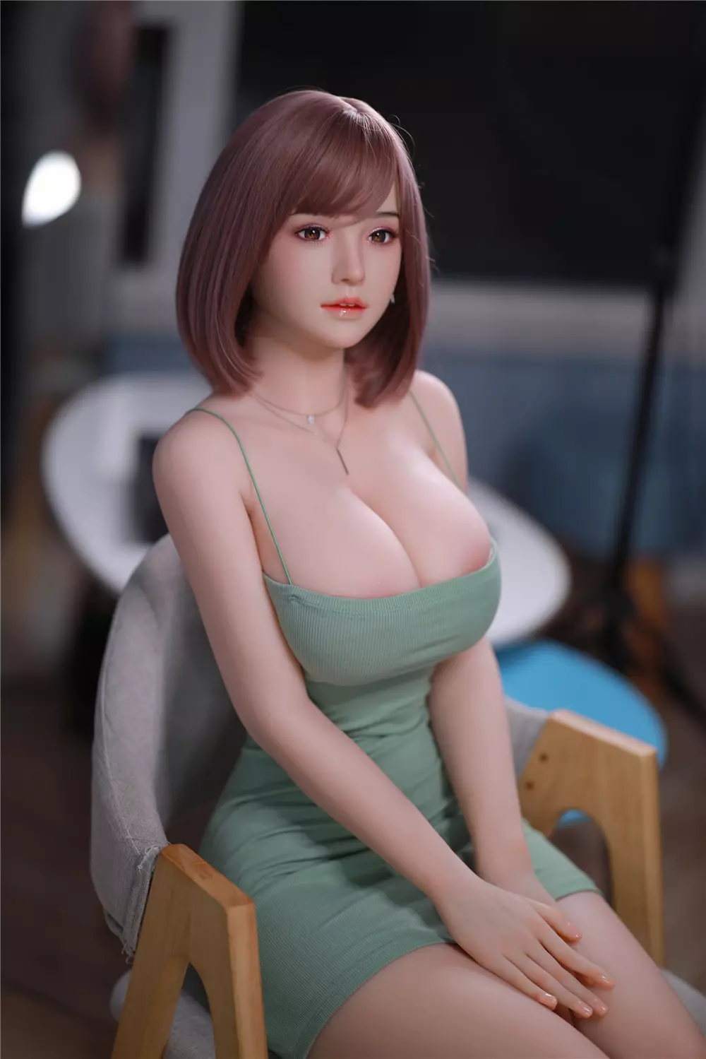 JY 161cm Silicone Head with TPE Body implanted hair Xu