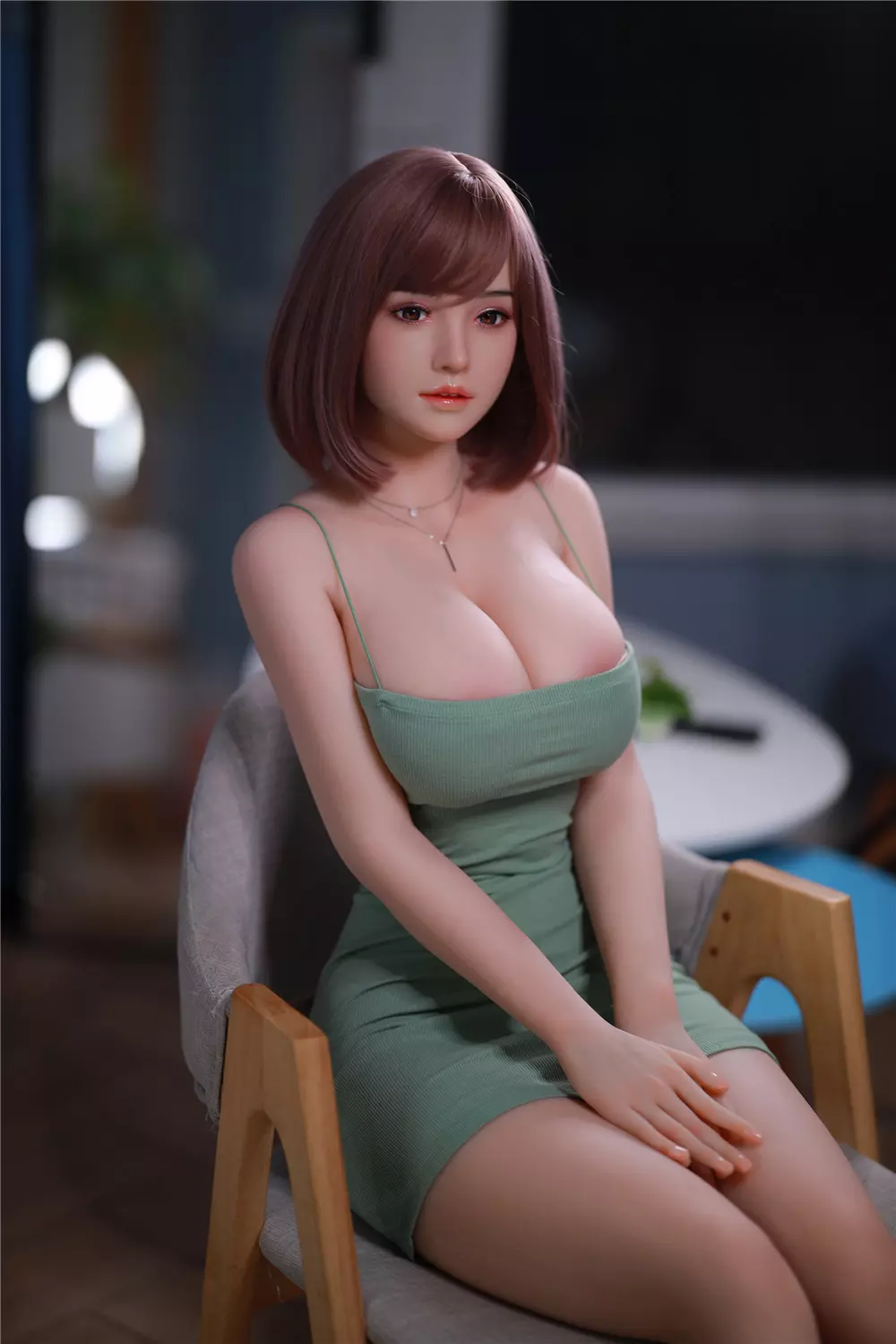 JY 161cm Silicone Head with TPE Body implanted hair Xu