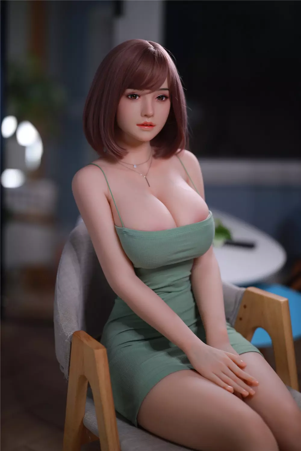 JY 161cm Silicone Head with TPE Body implanted hair Xu