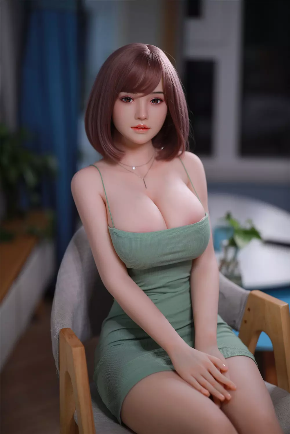 JY 161cm Silicone Head with TPE Body implanted hair Xu