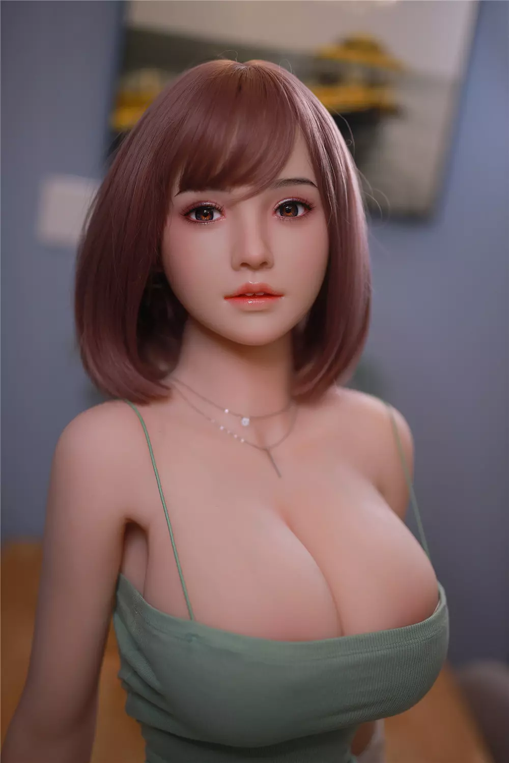 JY 161cm Silicone Head with TPE Body implanted hair Xu