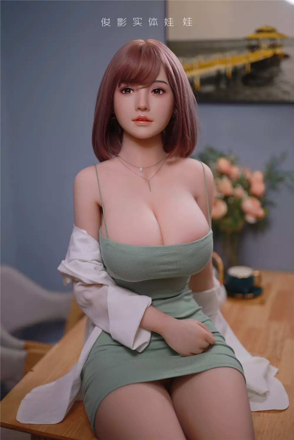 JY 161cm Silicone Head with TPE Body implanted hair Xu