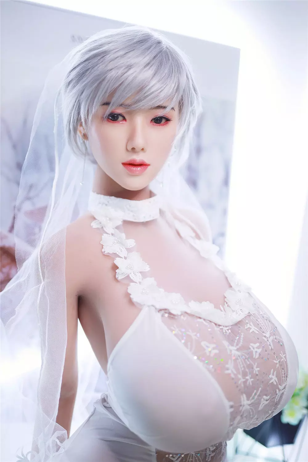 JY 170cm Silicone Head with TPE Body implanted hair Hellen