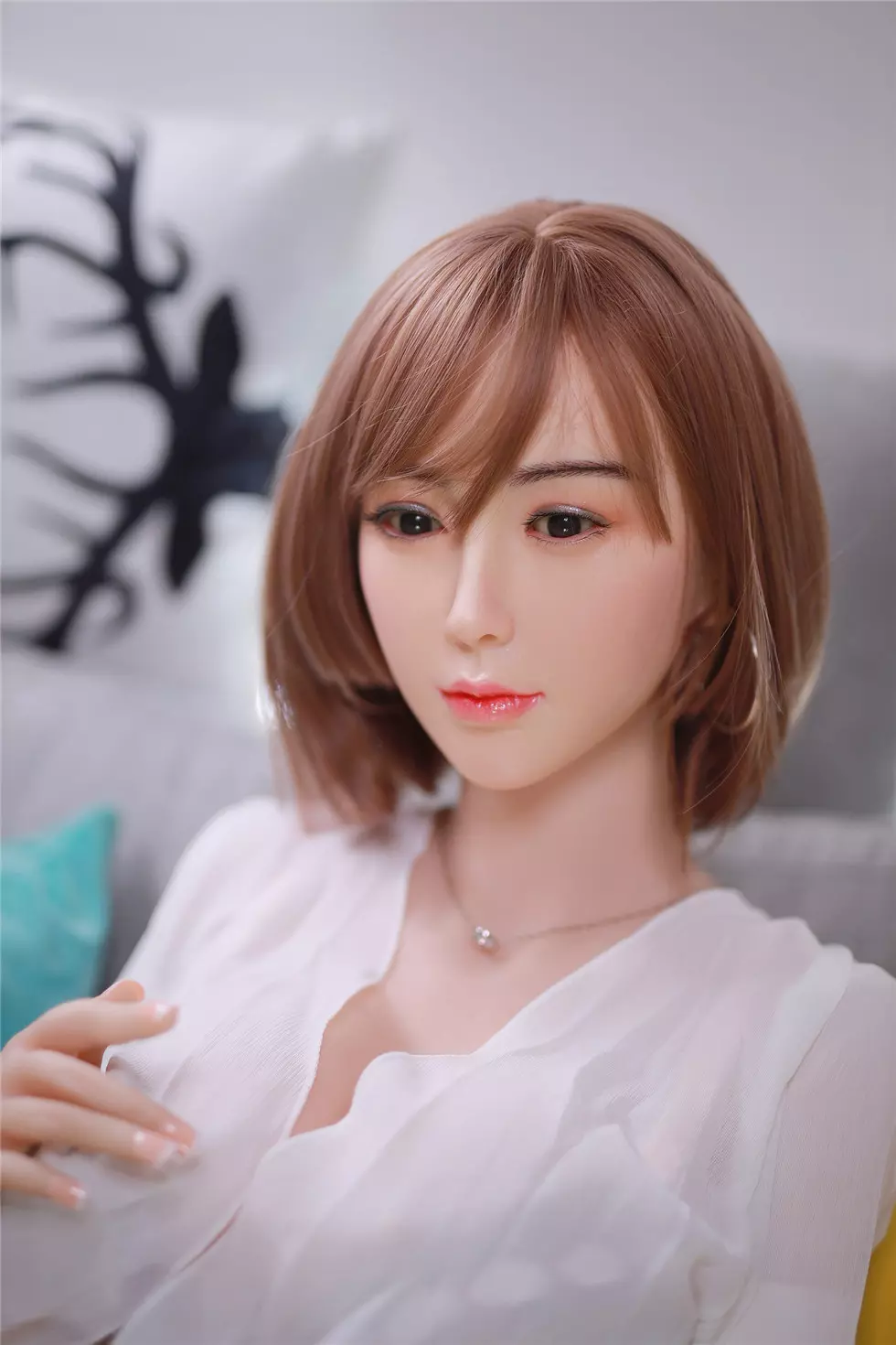 JY 161cm Silicone Head with TPE Body implanted hair Cora