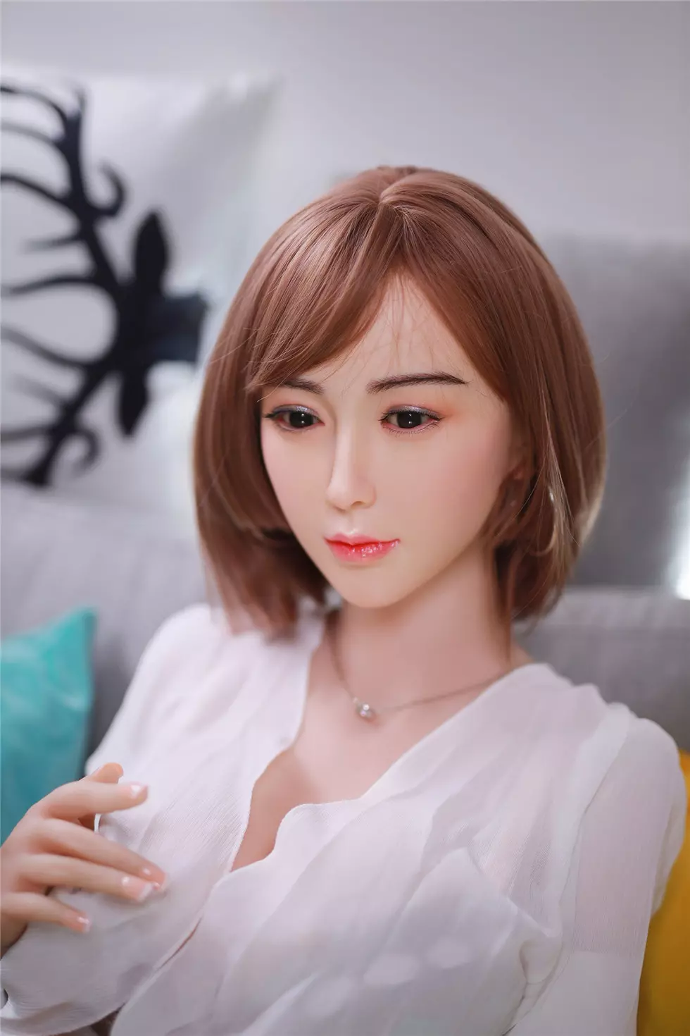 JY 161cm Silicone Head with TPE Body implanted hair Cora