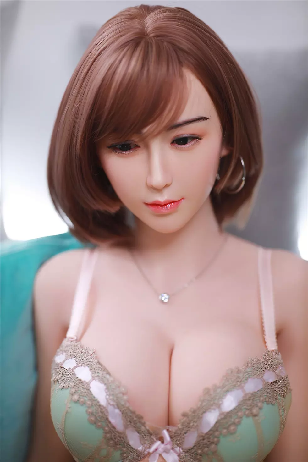 JY 161cm Silicone Head with TPE Body implanted hair Cora